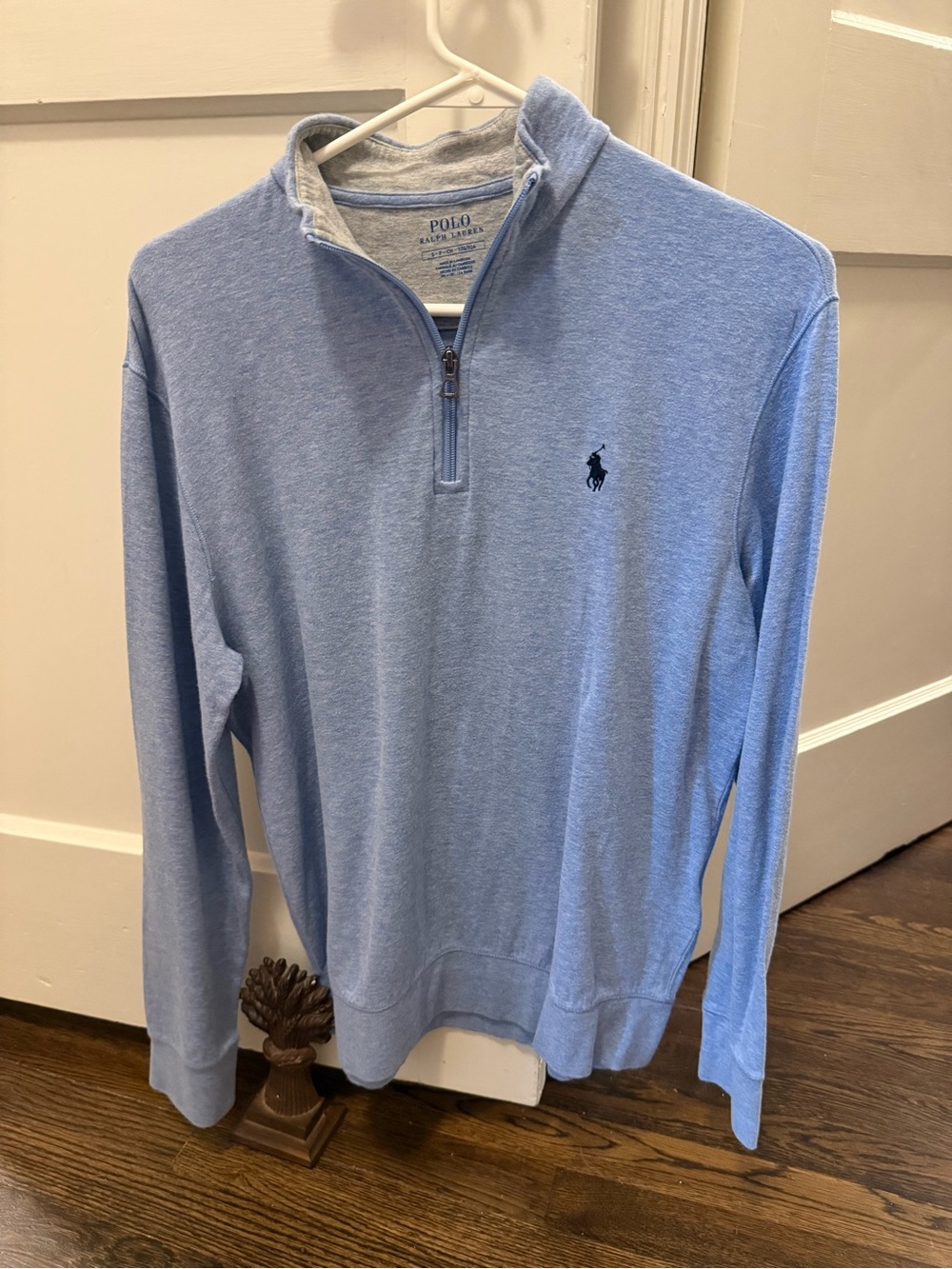 Polo by Ralph Lauren Light Blue Heather 1/4 Zip Sweatshirt